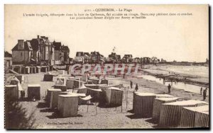 Old Postcard Quiberon The Beach In The Bay Of Quiberon