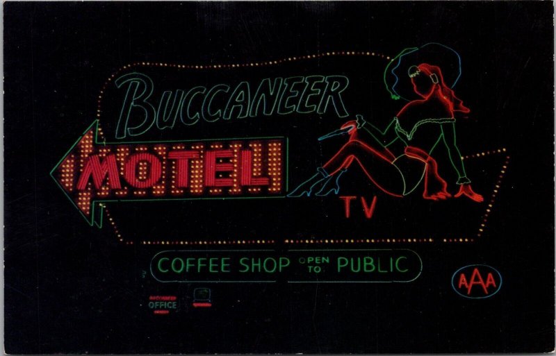 Buccaneer Motel and Restaurant St. Petersburg FL Postcard PC427
