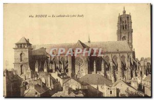 Postcard Old Rodez The Cathedral Cote Sud