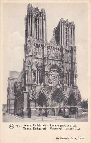 France Reims La Cathedral Facade