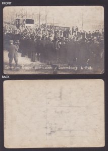 LUXEMBOURG 1918, Postcard, RPPC, The Entry of American Troops, WWI, Unused