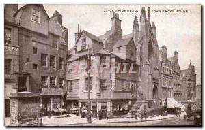 Old Postcard Edinburgh House John Knoxs