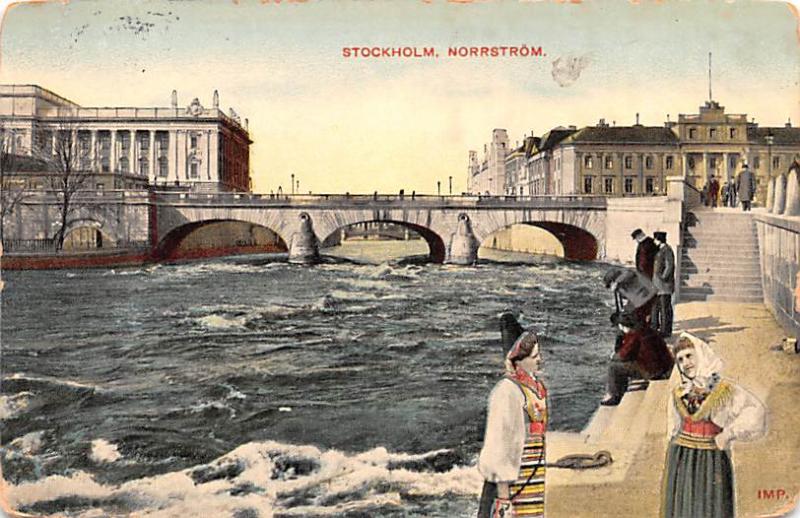 Sweden Old Vintage Antique Post Card Norrstrom Stockholm Postal Used Unknown