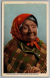 Postcard c1920s Princess Angeline Duwamish Daughter of Chief Seattle