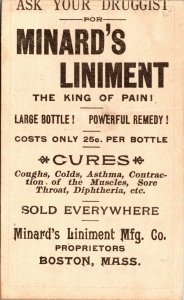 Minard's Liniment - DROP ACCIDENT -  Boston, Mass. VICTORIAN Trade Card