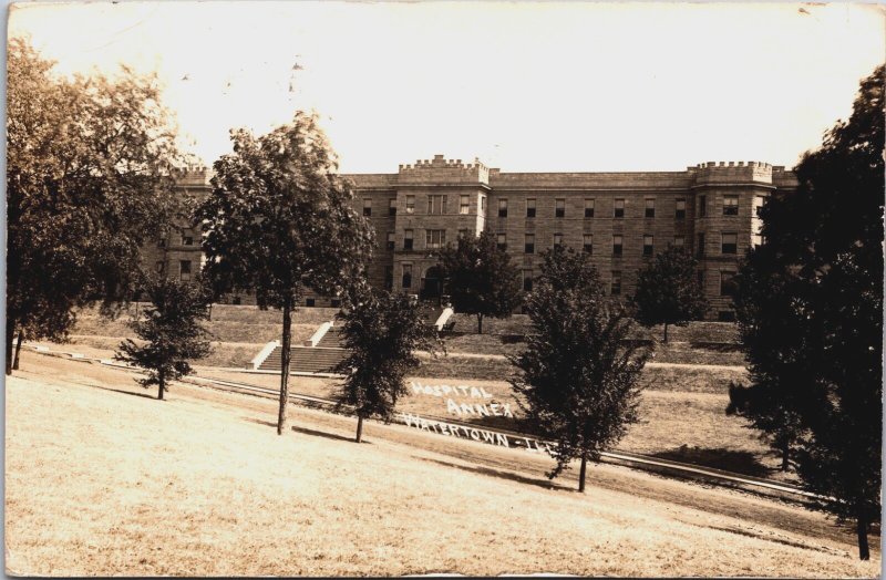 Hospital Annex Watertown Illinois Vintage RPPC C087