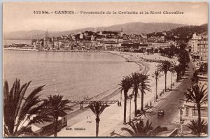 Cannes - Promenade De La Croisette Et Le Mont Chevalier France Postcard