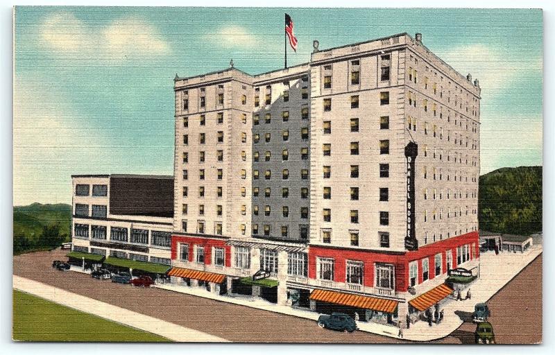 Postcard WV Charleston The Daniel Boone Hotel Vintage Linen R02