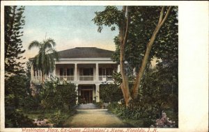 Honolulu Hawaii HI Washington Place Queen Lilinkalani's Home c1910 Postcard