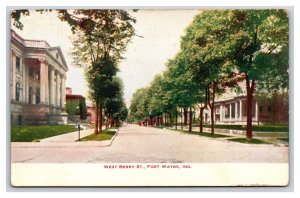 West Berry Street View Fort Wayne Indiana IN 1910 DB Postcard R22