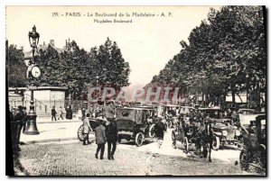 Postcard Old Paris Boulevard de la Madeleine