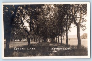 Reynolds North Dakota ND Postcard RPPC Photo Lovers Lane Tree Lined c1910's