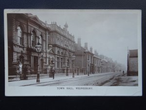 West Midlands Sandwell WEDNESBURY Town Hall c1911 RP Postcard