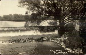 Clinton NJ Mill Pond Dam & Falls c1915 Real Photo Postcard