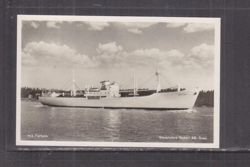 SWEDEN  MS FORTUNA  SVEA LINE, c1950 ppc., unused.