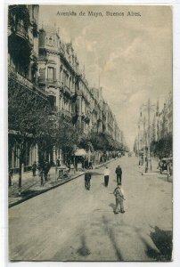 Avenida de Mayo Buenos Aires Argentina 1912 postcard