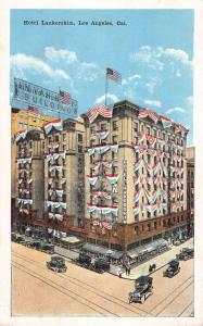 hotel lamkershim los angeles  california L4650 antique postcard