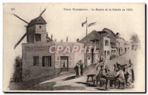 Old Postcard History Old Montmartre Mouin de la Galette in 1850