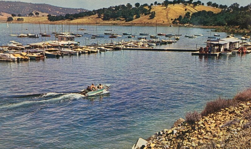 Folsom Lake Marina Postcard Northern California Boat Docks