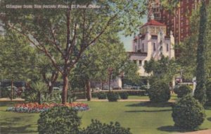 Texas El Paso Glimpse From San Jacinto Plaza 1946 Curteich