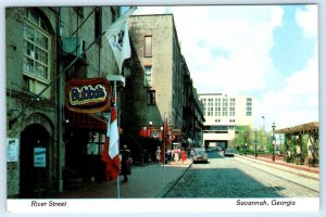 SAVANNAH, Georgia GA ~ River Street Scene BUBBA'S HOT DOG STAND  4x6 Postcard