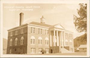 Mineral County Court House Superior MT Montana c1947 Real Photo Postcard E15