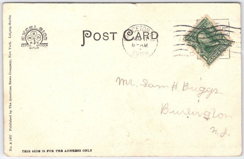 Vintage 1908 West College Princeton NJ Postcard Excelsior