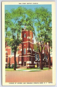 First Baptist Church Corner Of George And Embargo Streets Rome New York Postcard