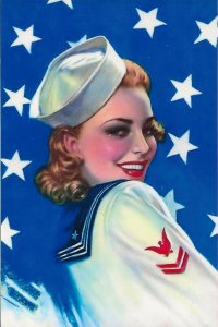 HC-64 - LG Sailor Girl Color Picture Postcard