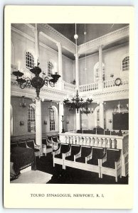 1940s NEWPORT RHODE ISLAND RI TOURO SYNAGOGUE INTERIOR POSTCARD P2913