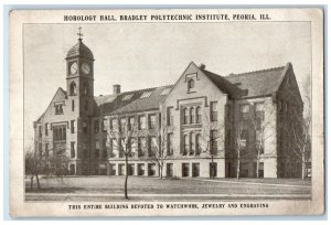 Horology Hall Bradley Polytechnic Institute Peoria IL Advertising Postcard