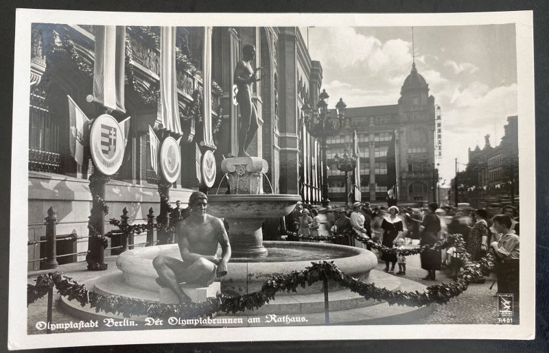 Mint Germany RPPC Postcard Berlin 1936 Olympic Games Town Hall 