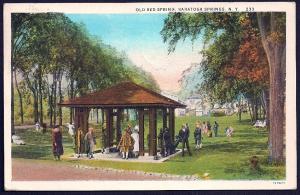 Old Red Spring Saratoga Springs New York used c1930