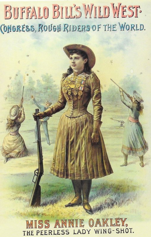 Miss Annie Oakley Markswoman Buffalo Bill Wild West Show 4 by 6