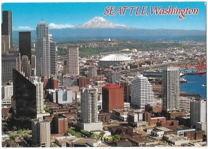 Downtown Seattle Washington Mount Rainier in Background 4 by 6 size