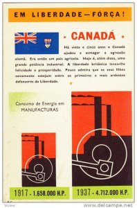 Chart postcard: Em Liberdade - FORCA! , Canada , 1917-1937