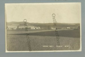 Disco WISCONSIN RPPC c1910 BIRDSEYE VIEW nr Black River Falls Hixton GHOST TOWN