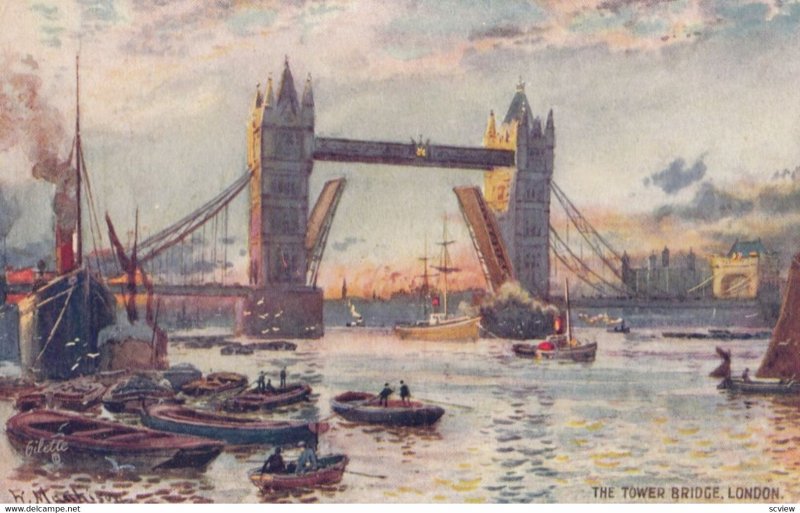 LONDON, England 1900-10s; The Tower Bridge; TUCK 7845