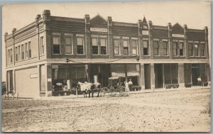 MILROY MN STREET SCENE ANTIQUE REAL PHOTO POSTCARD RPPC