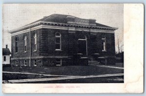 Arcadia Wisconsin WI Postcard Carnegie Library Building Exterior 1912 Antique