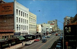 Tampa Florida FL Street Scene Visible Signs 1950s-60s Postcard