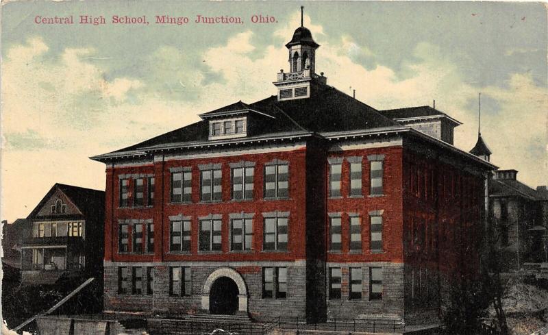 F21/ Mingo Junction Ohio Postcard c1910 Jefferson County Central High School 1 