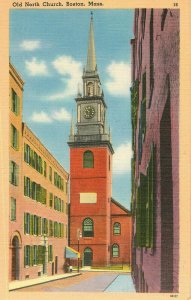 Postcard Old North Church, Boston, MA