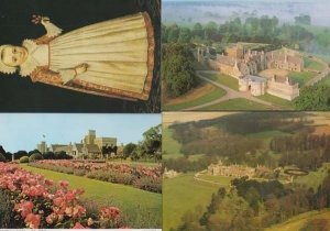 Rockingham Castle Northamptonshire 3 Aerial + Medieval Girl Fashion 4x Postcard