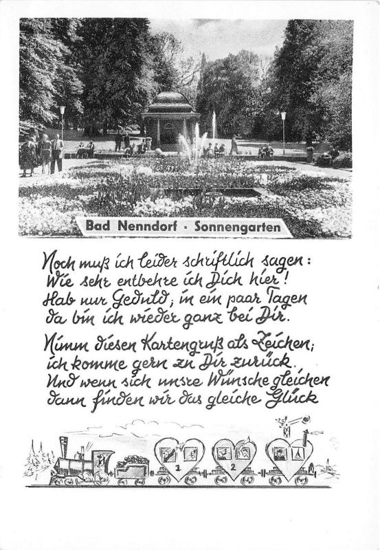 BG3566 bad nenndorf sonnengarten train  CPSM 15x9.5cm germany