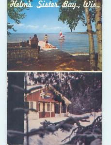 Pre-1980 TWO VIEWS ON CARD Sister Bay - Near Sturgeon Bay Wisconsin WI ho7775