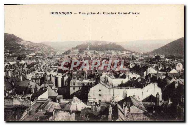 Old Postcard Besancon taking view of St. Peter Bell