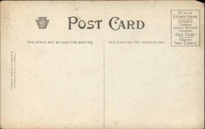 Couple at Restaurant Stuffing Faces With Ice Cream Comic c1910 Postcard