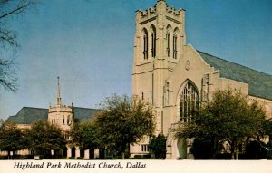 USA Highland Park Methodist Church Dallas Texas Chrome Postcard 08.76