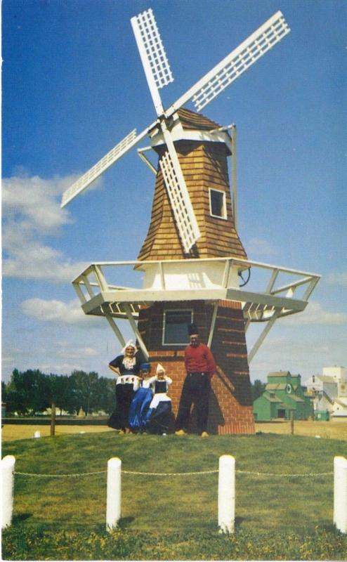 Windmill Edam SK Sask Dutch Settlers 75th Anniversary Saskatchewan Postcard D6